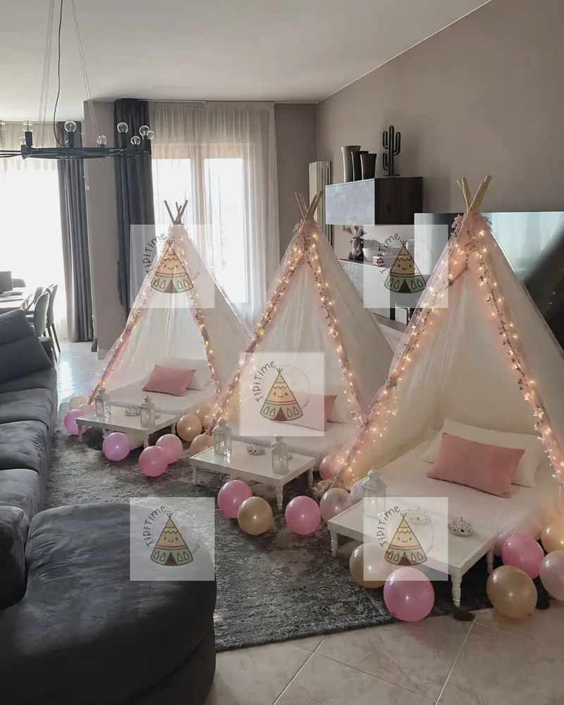 Teepee party reale TipiTime come idea compleanno bambini a Roma